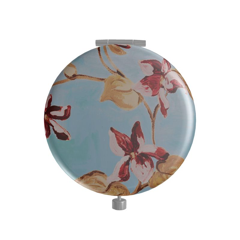 Vintage Floral on  Blue<span>A Beautiful Pocket Mirror</span>
