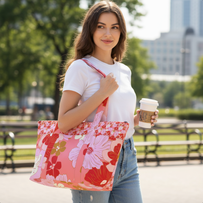 Pink Floral Tote<span>100% Cotton Twill</span>