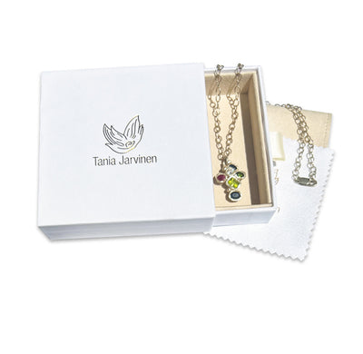 Brilliant Faith Cross Necklace<span>One-of-a-Kind, Pure Silver & Stone</span>
