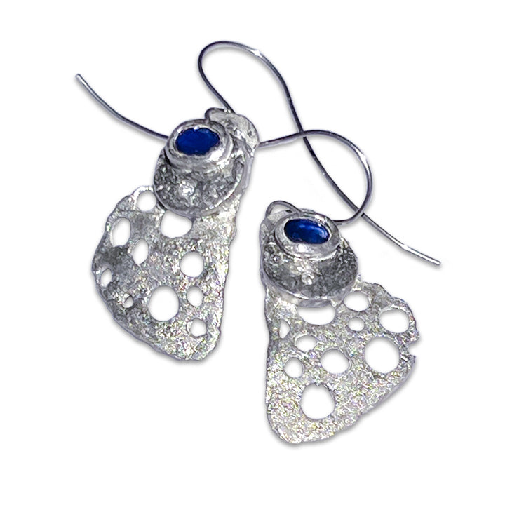 Firefly Earrings <span>(One-of-a-kind, Pure Silver & Stone)</span>