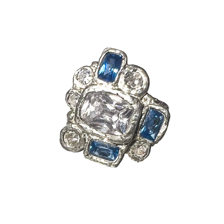 Days Blue By Ring <span>(One-of-a-kind, Pure Sliver & Stone)</span>
