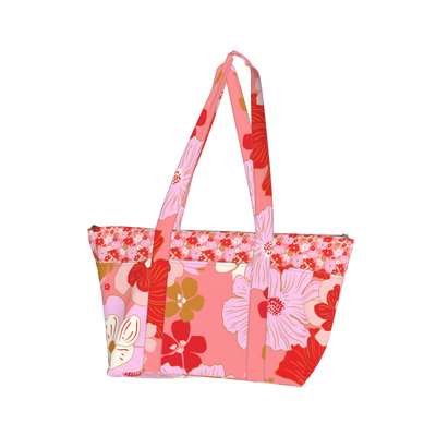 Multi Pocket Tote - Mixed Floral, Cotton Twill Copy